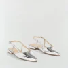 ALESSIA metallic slingbacks met gesp - silver