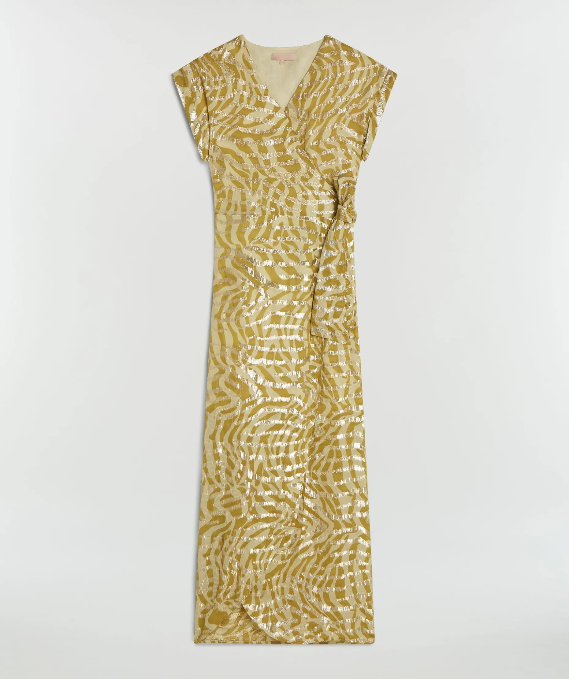 ALLOIS maxi-jurk met lurex - gold green