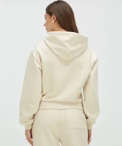 AMBROSE regular fit hoodie met logo - light ecru melange