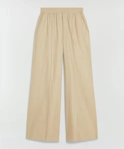 ARIES mid rise wide leg broek - light sand