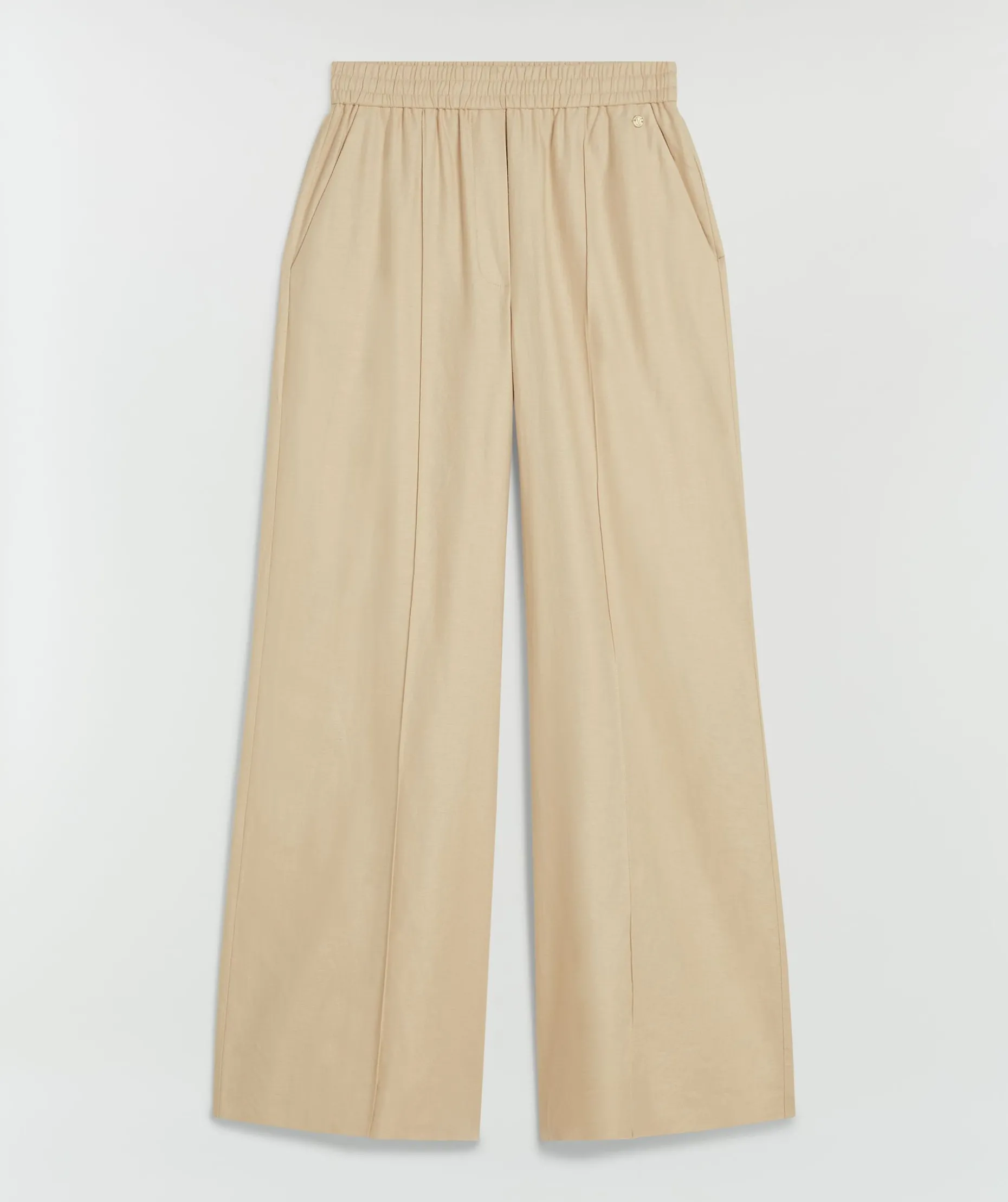 ARIES mid rise wide leg broek - light sand