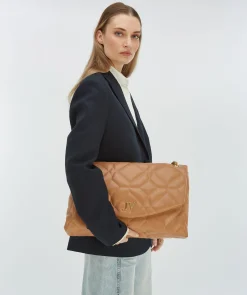 ATONIA schoudertas met logo - toffee