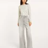 BAILEY mid rise wide leg jeans - grey denim