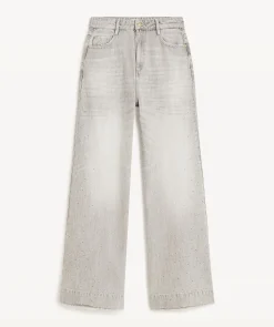 BAILEY mid rise wide leg jeans - grey denim