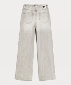 BAILEY mid rise wide leg jeans - grey denim