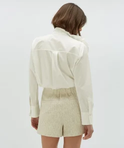 BRISA blouse met stretch - off white