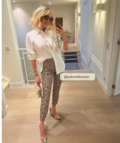 BRISA blouse met stretch - off white