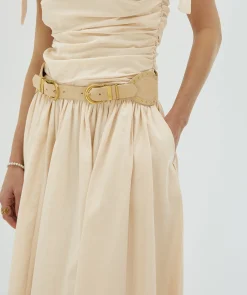 BYANCA riem van suède - beige