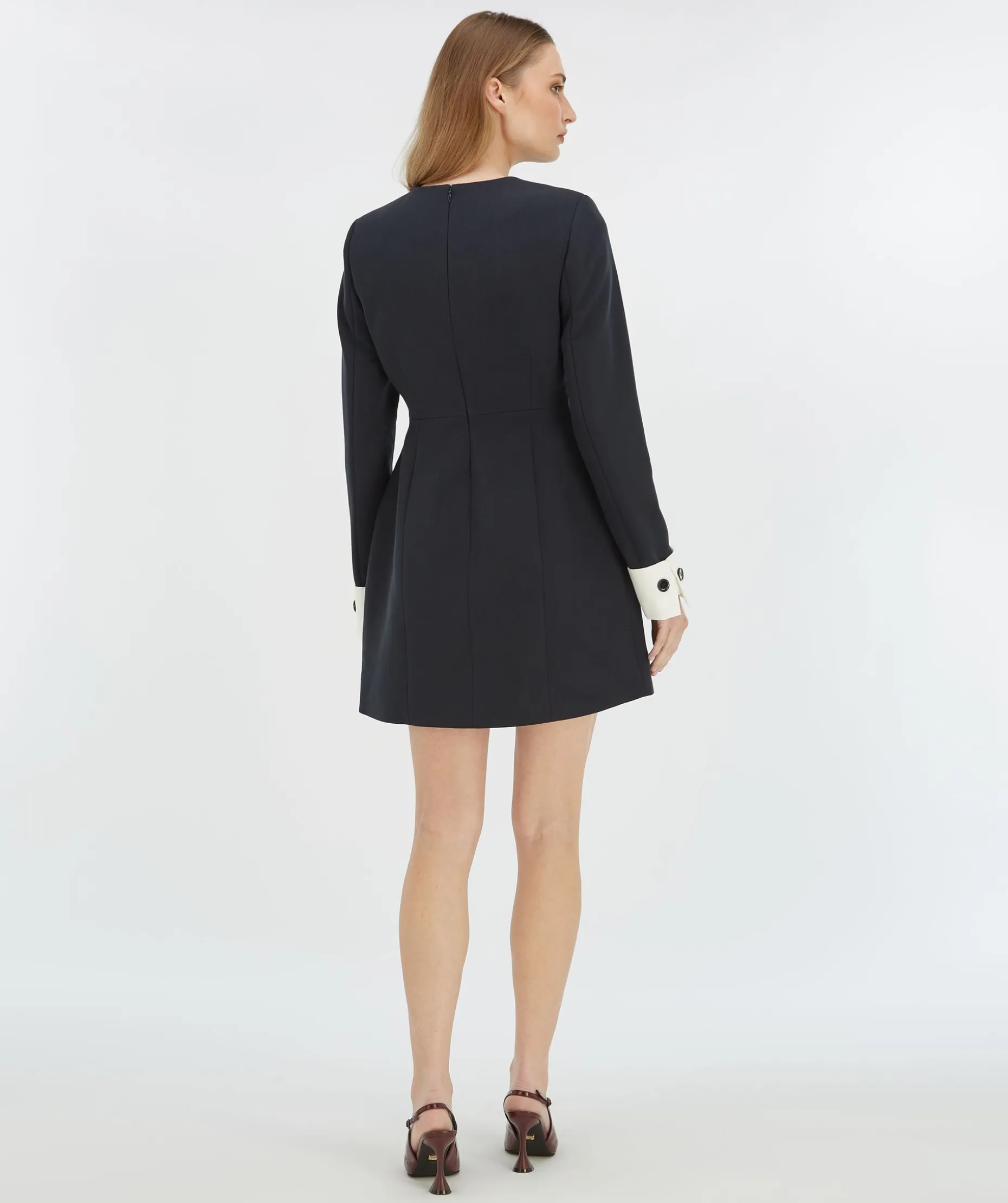CADE getailleerde jurk - dark navy