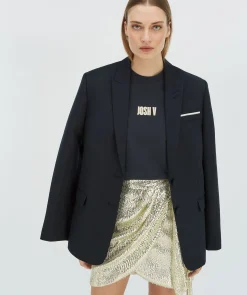 CAMEO regular fit rok met pailletten - light gold sequin