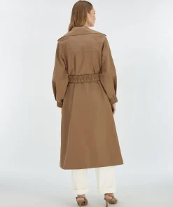 CELINE trenchcoat met metallic binnenzijde - mink