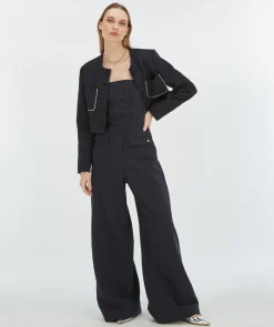 CHANA wide leg jumpsuit - dark navy