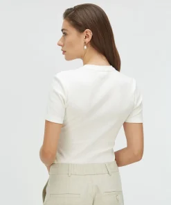 CODY fitted T-shirt met logo - off white