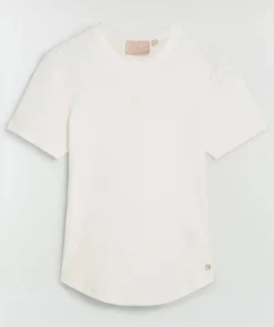 CODY fitted T-shirt met logo - off white