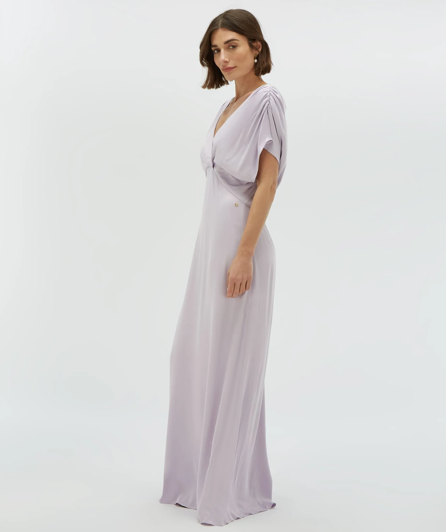 CORRIN regular fit jurk in satijn look - lilac
