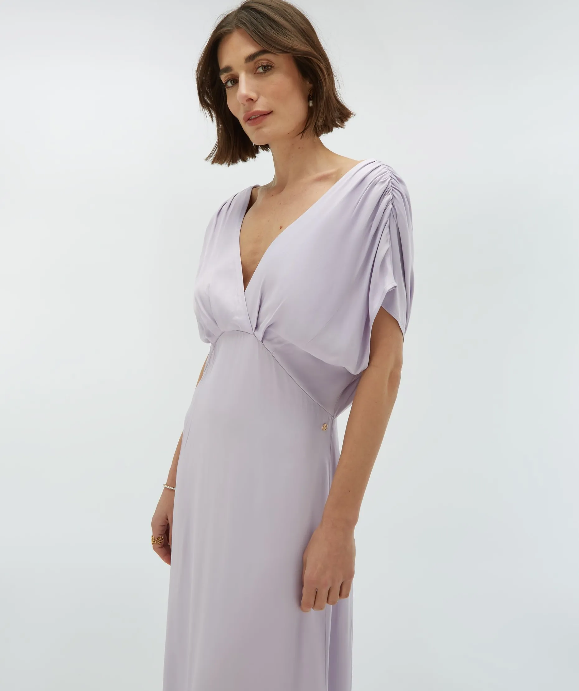 CORRIN regular fit jurk in satijn look - lilac