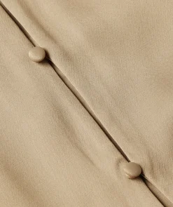 CORRIN regular fit jurk in satijn look - light mink