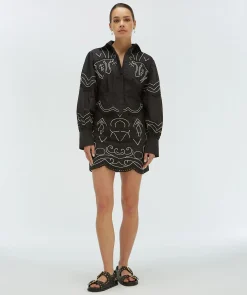 DAPHNE cropped blouse - black