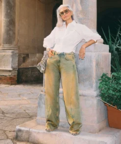 DAPHNE cropped blouse - white