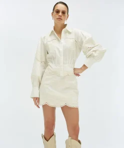 DAPHNE cropped blouse - white