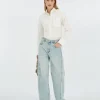 DEWI mid rise balloon fit jeans - blue denim