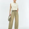 DEWI mid rise balloon fit jeans - dirty wash denim