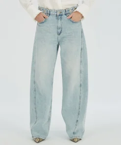 DEWI mid rise balloon fit jeans - blue denim