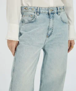 DEWI mid rise balloon fit jeans - blue denim