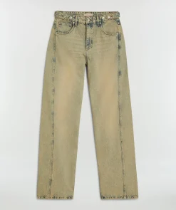 DEWI mid rise balloon fit jeans - dirty wash denim