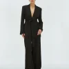 DIDI blazer met ceintuur - black