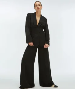 DIDI blazer met ceintuur - black
