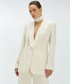 DIDI blazer met ceintuur - cocoon white