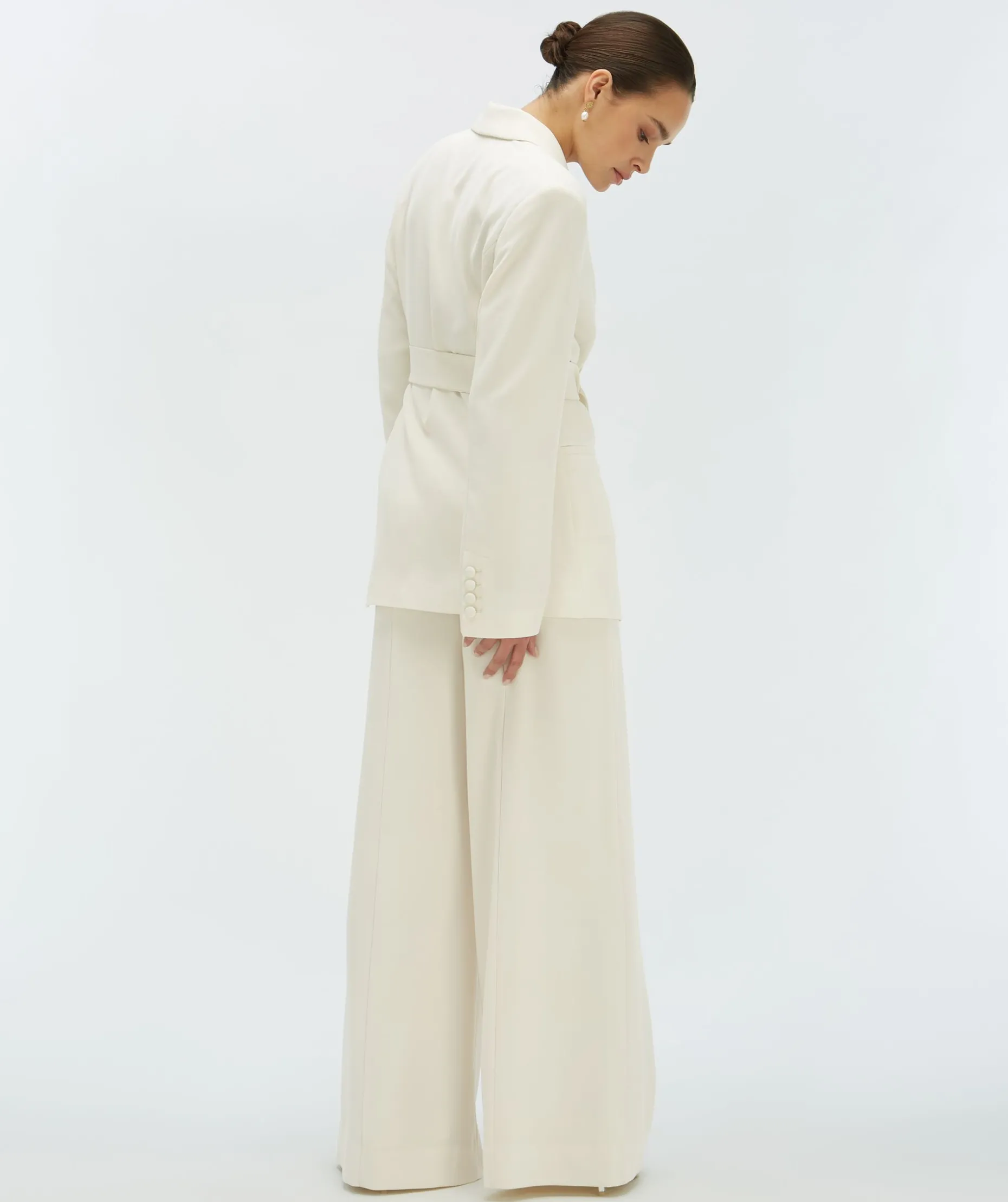 DIDI blazer met ceintuur - cocoon white