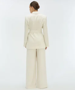 DIDI blazer met ceintuur - cocoon white