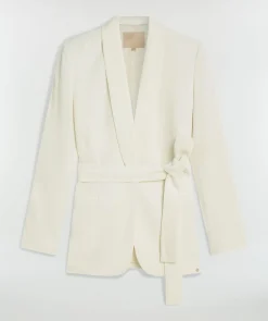 DIDI blazer met ceintuur - cocoon white