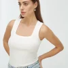 DIEDA fitted top met logo - off white