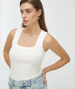DIEDA fitted top met logo - off white