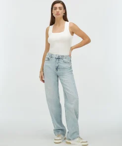DIEDA fitted top met logo - off white