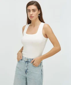 DIEDA fitted top met logo - off white
