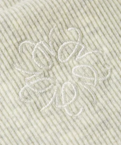 DIEDA fitted top met logo - ecru melange
