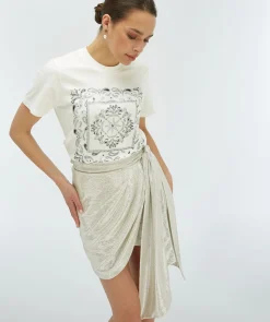 DORIE BANDANA T-shirt met logoprint - off white