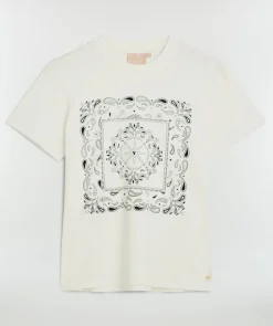 DORIE BANDANA T-shirt met logoprint - off white