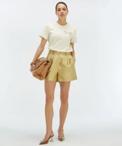 DORIE BOW regular fit T-shirt - ecru melange