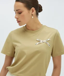DORIE BOW regular fit T-shirt - green