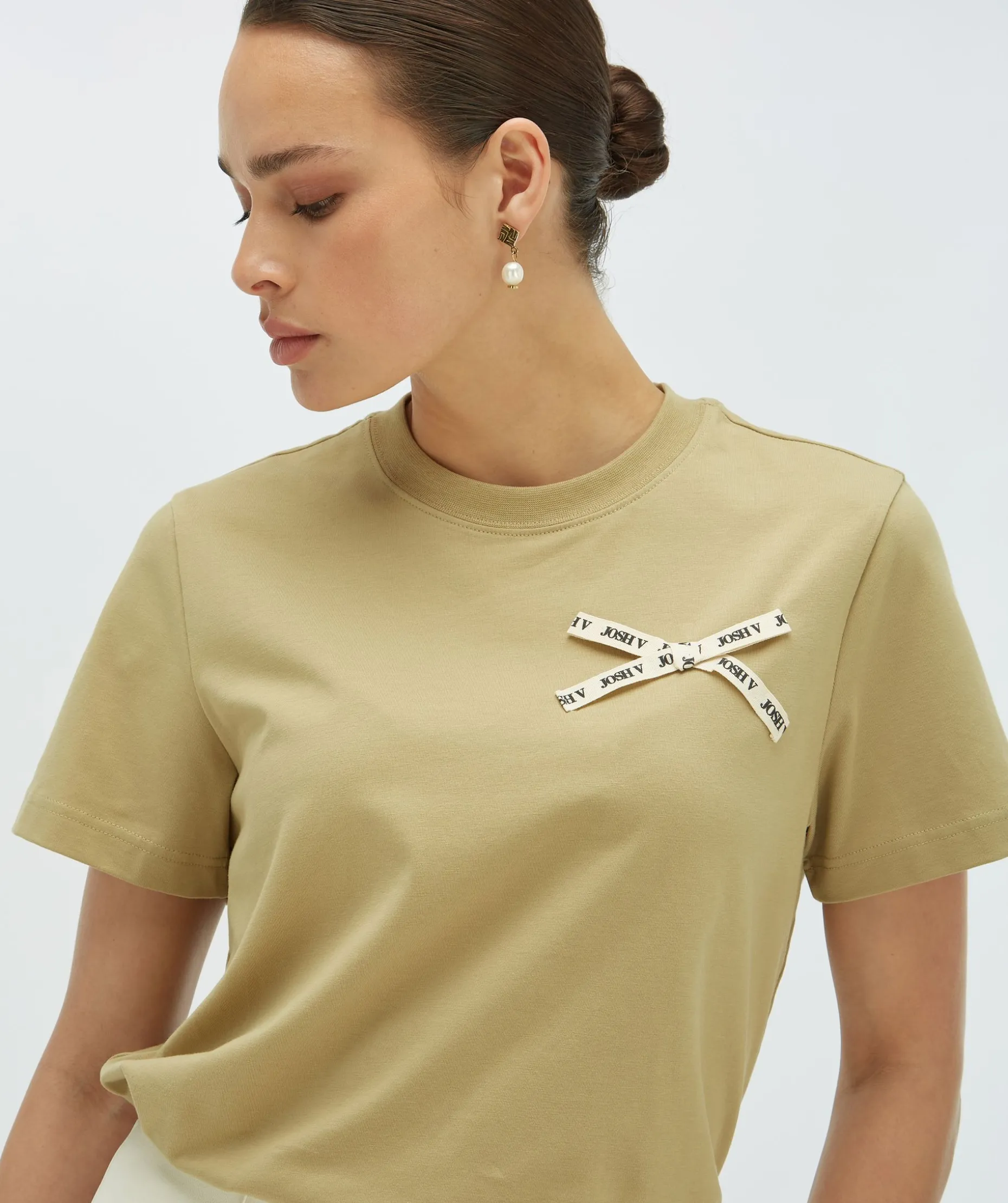 DORIE BOW regular fit T-shirt - green