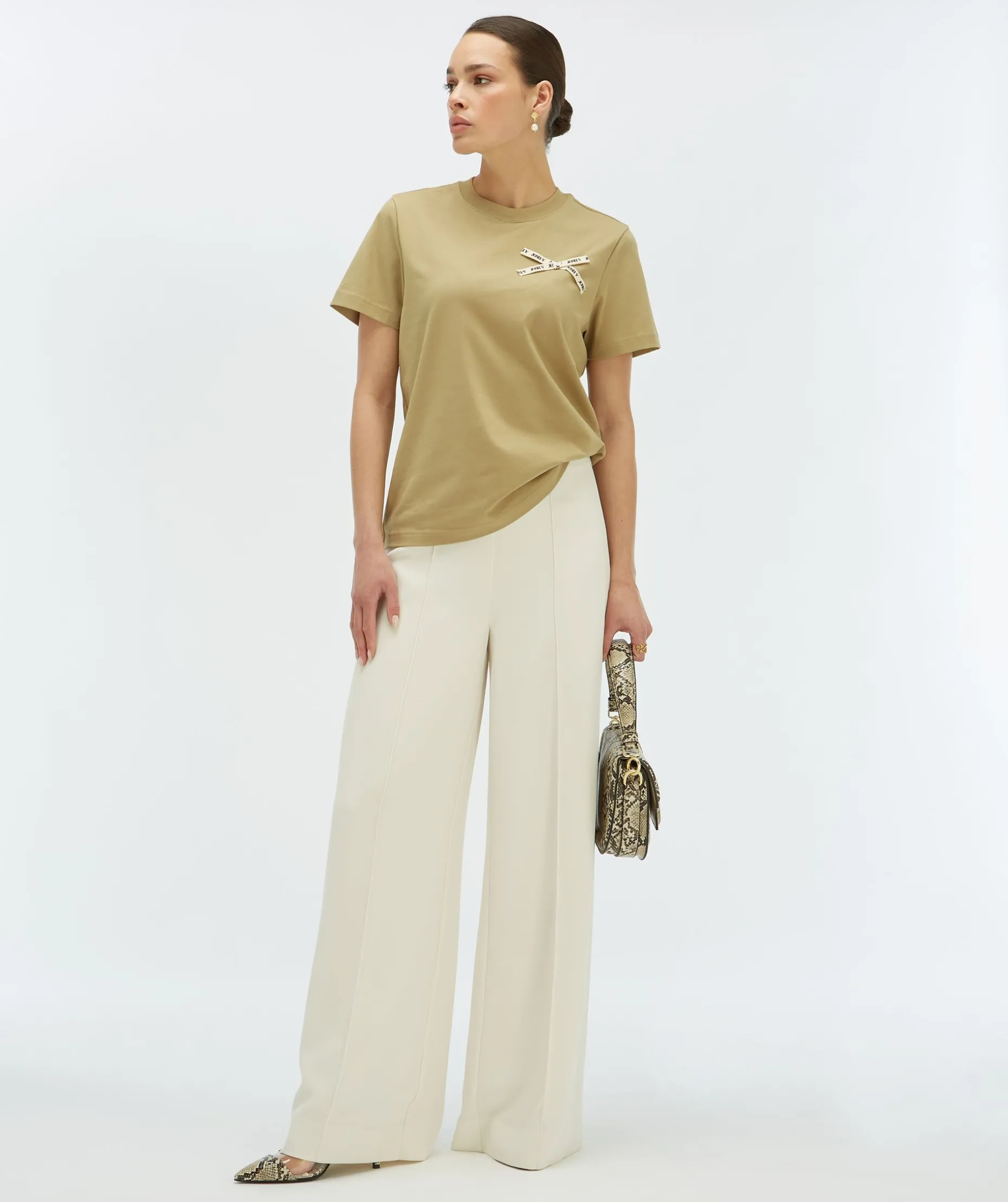 DORIE BOW regular fit T-shirt - green