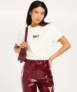 DORIE regular fit T-shirt met logo - off white