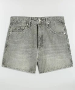 DUNE high waist regular fit shorts - grey denim