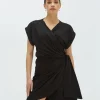 DYA regular fit overslagjurk - black