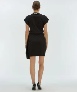 DYA regular fit overslagjurk - black